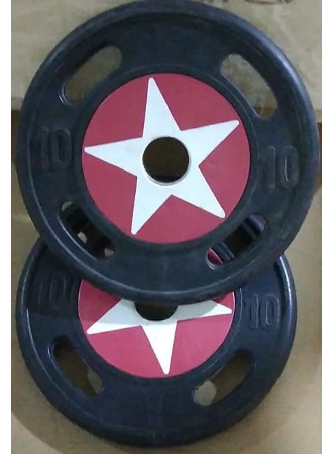 Black America Weight Plates 10kg(51mm hole/2 PCS) - Image 3